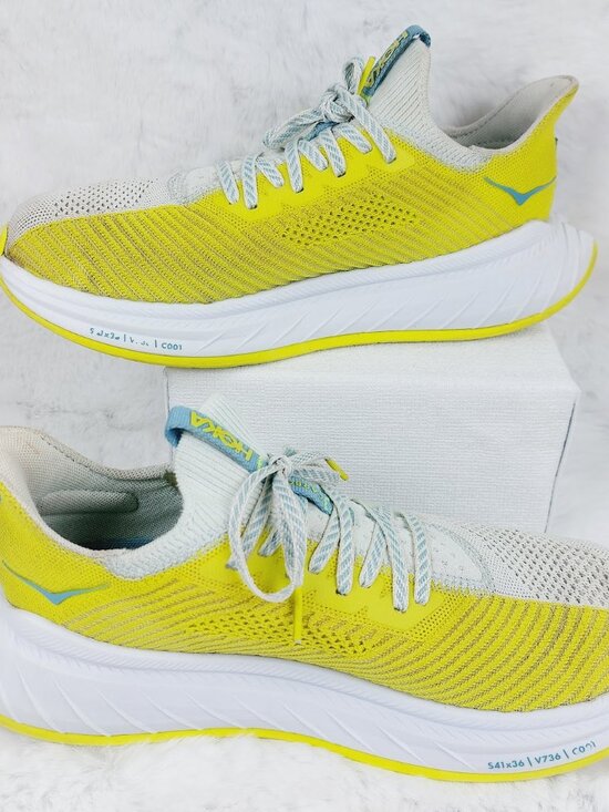 Hoka One One Carbon X 3 Men\'s Billowing Sail/Evening Primrose Running Shoes 9.5D main image 10